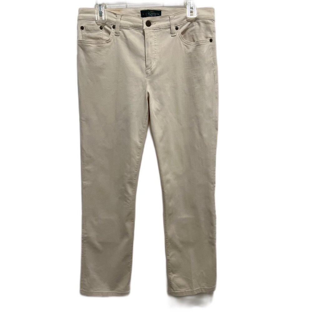 0509 LRL Lauren Jeans Co. Straight Leg Jeans  Tan